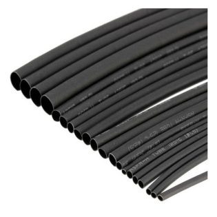 Tubo termorretráctil HFT de poliolefina irradiada con ratio 2:1, flexible, libre de halógenos y retardante a la llama. Ideal para proteger y aislar cables en automoción, edificios, transporte e industria. Disponible en rollo de 100 metros.